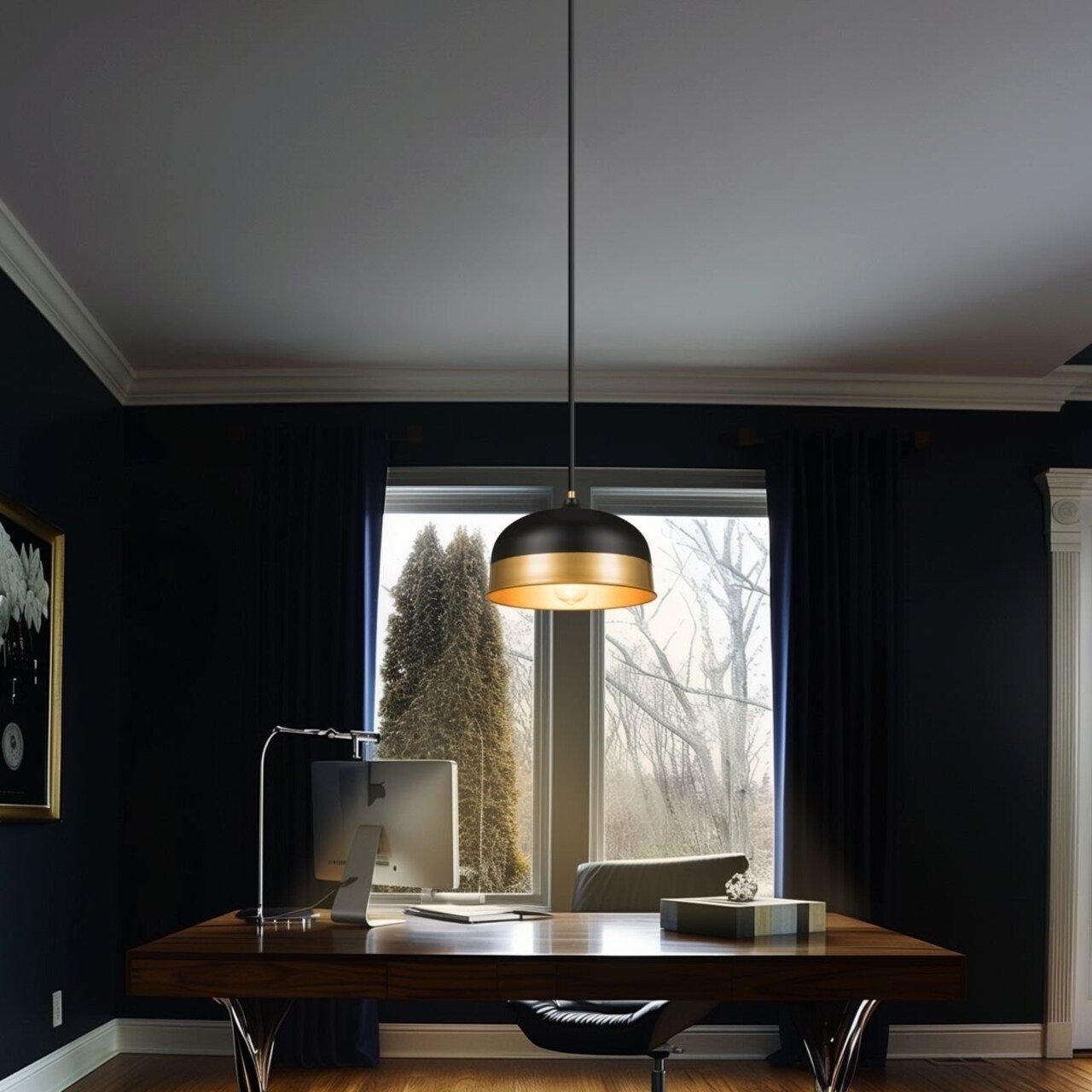 Es-Diy Chandeliers With E26 Base,Modern Chandelier For Bedroom Gold Black Ceiling Light Fixture,For Living